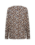 Langarmshirt Braun mit Muster