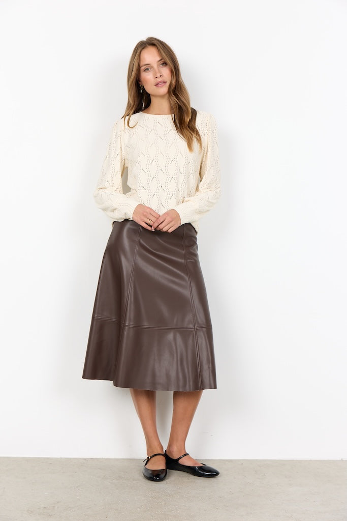 Longshirt mit zartem Wellenmuster