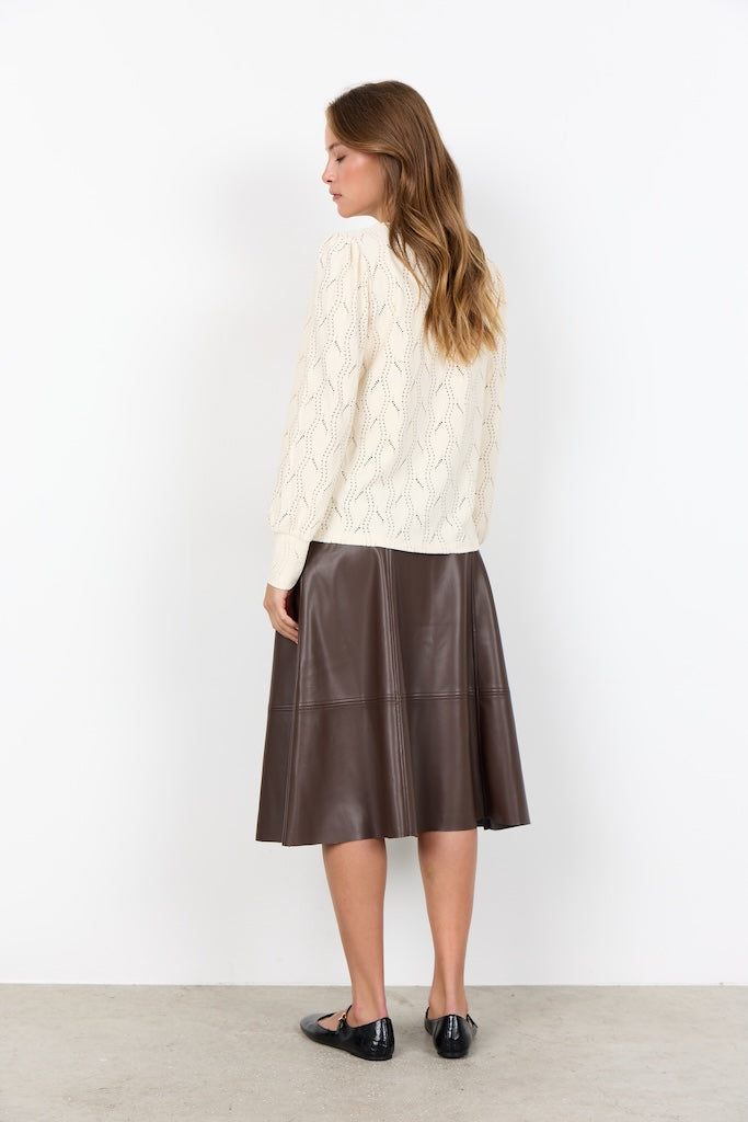 Longshirt mit zartem Wellenmuster