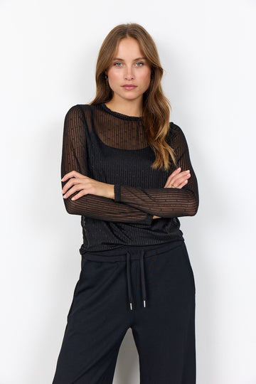 Halbdurchsichtiges Shirt mit Muster