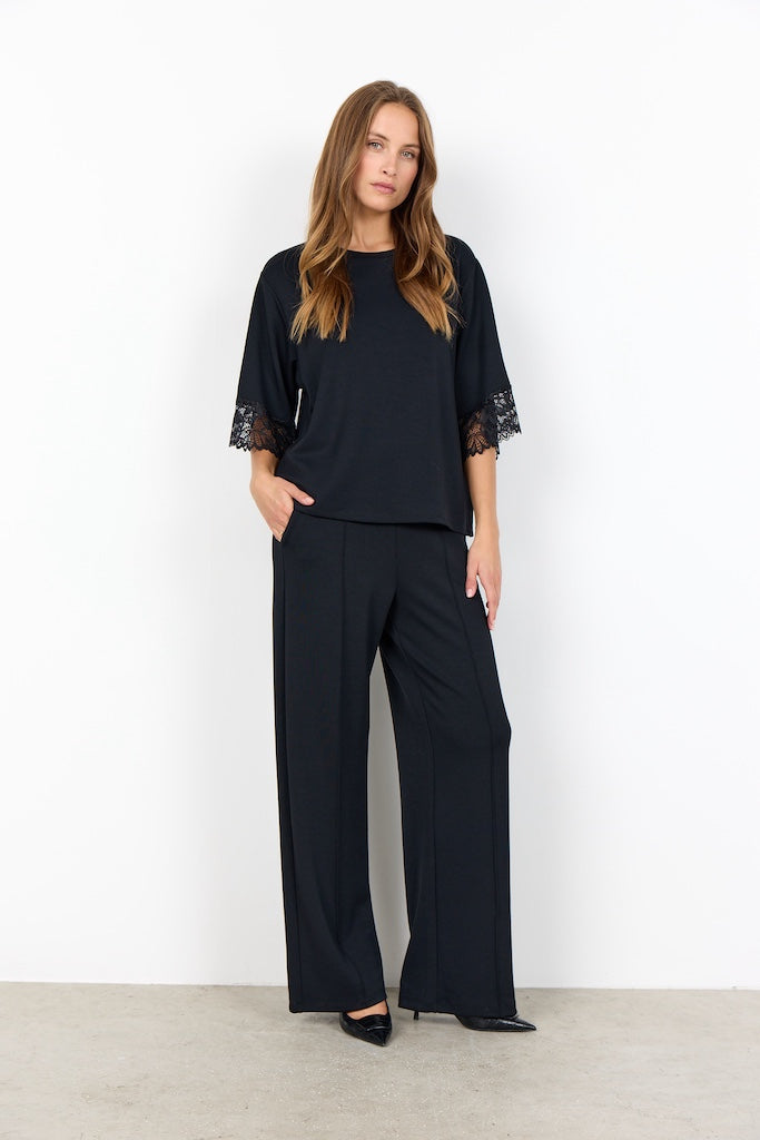 Banu Shirt mit 3/4 Ärmel und Spitze
