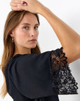 Banu Shirt mit 3/4 Ärmel und Spitze