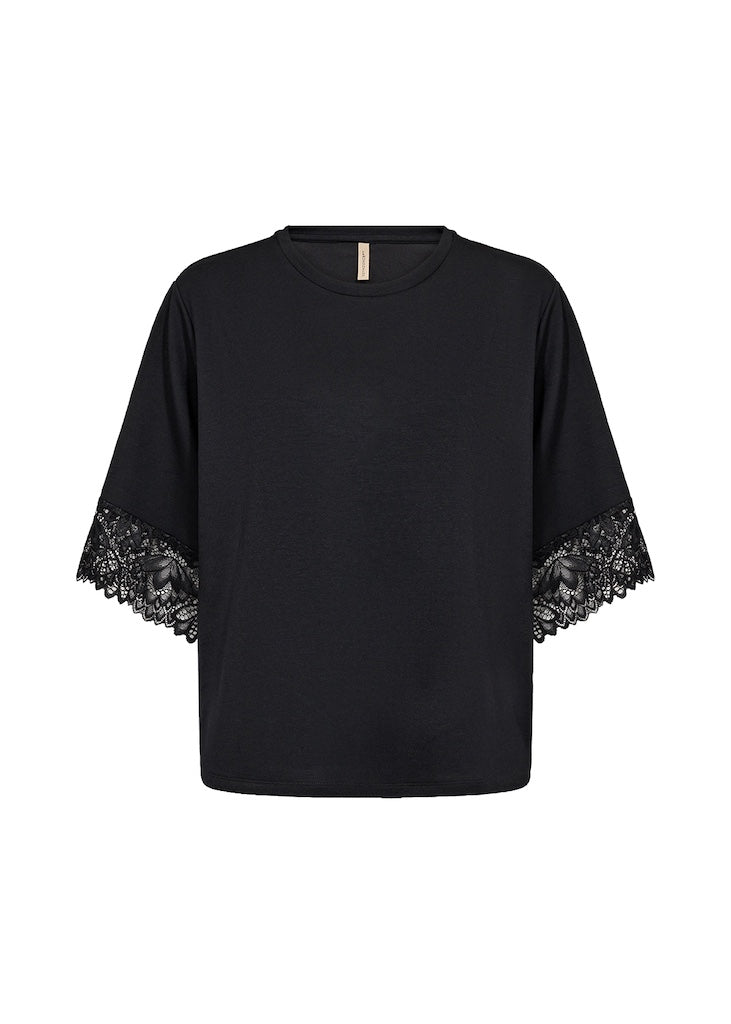 Banu Shirt mit 3/4 Ärmel und Spitze