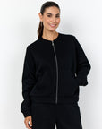 Kuschelige Sweatjacke in Schwarz