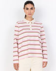 Streifen Shirt mit Kragen und Knöpfen
