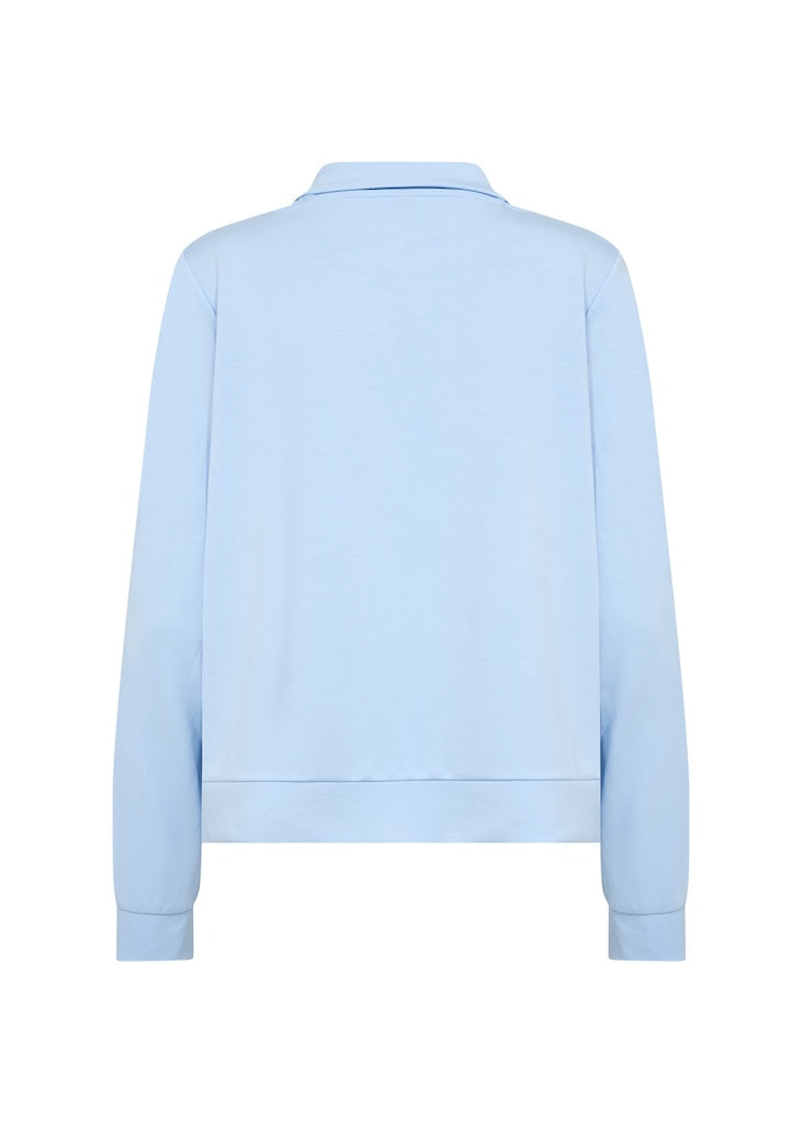 Banu Pullover mit Kragen in Hellblau