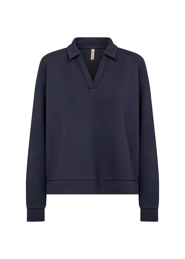 Banu Pullover mit Kragen in Navy