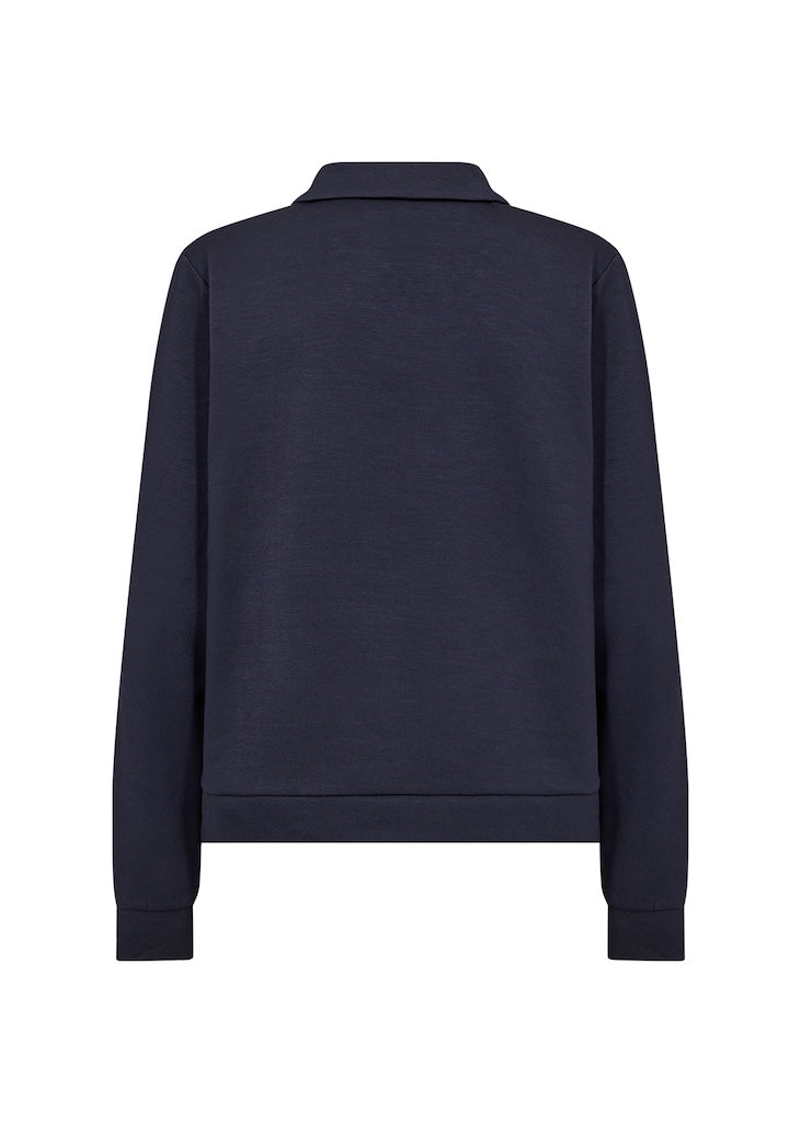 Banu Pullover mit Kragen in Navy