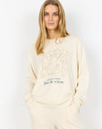 Banu Pullover in Creme mit Blumenprint