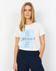 Shirt in Weiß mit Aufdruck