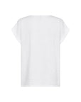 Shirt mit Knopfleiste an Schulter in Weiß