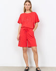 Banu Shirt in Erdbeerrot