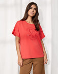 Banu Shirt in Erdbeerrot