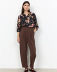 Edle Hose mit Bundfalte in Braun (8694)