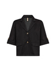 Nadelstreifen Kurzarm-Blazer