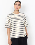 Lässiges Baumwoll-Shirt mit Streifen
