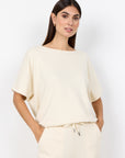 Banu Shirt mit Kordelzug in Creme