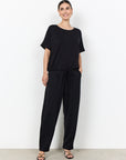 Banu Shirt mit Kordelzug in Schwarz