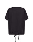 Banu Shirt mit Kordelzug in Schwarz