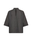 Edles Shirt mit hohem Kragen in Anthrazit