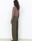 Langarmshirt mit Streifen in creme/braun