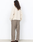 Teddy Jacke mit Knöpfen und Brusttasche in Creme