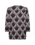 Longshirt mit Muschelprint und V-Ausschnitt