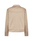 Veloursjacke mit Pattentaschen in Camel