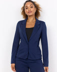 Basic Blazer in dunkelblau