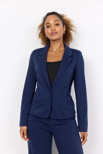 Basic Blazer in dunkelblau