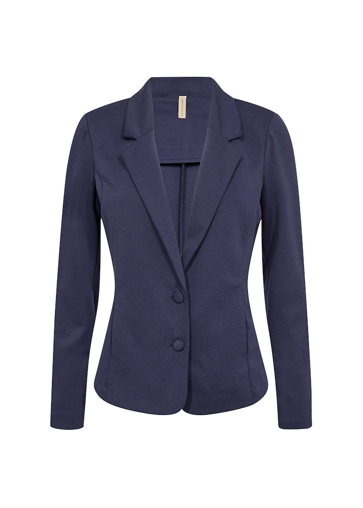 Basic Blazer in dunkelblau