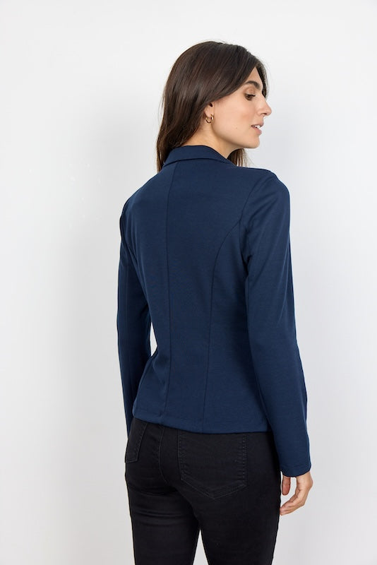 Basic Blazer in dunkelblau