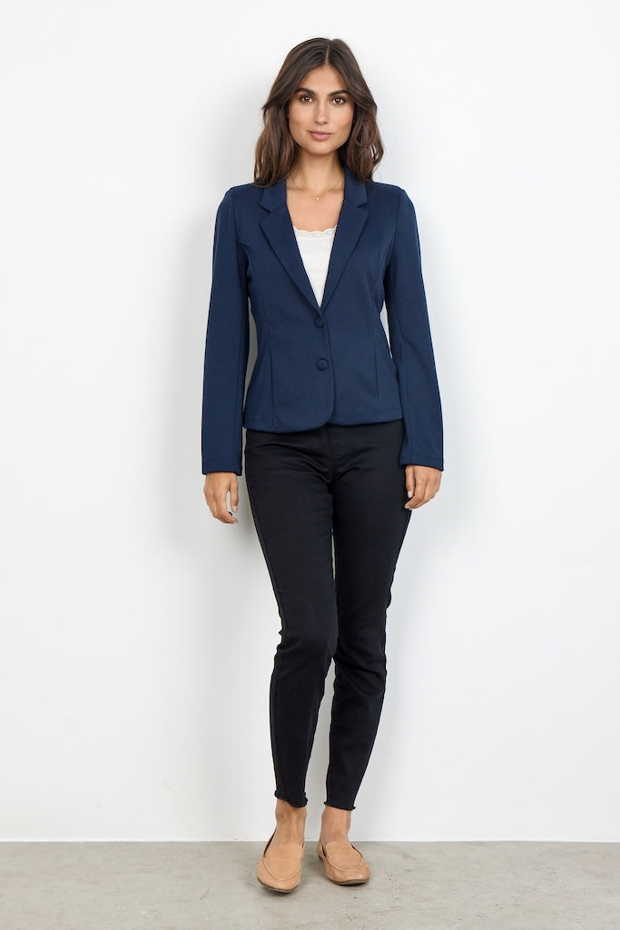 Basic Blazer in dunkelblau