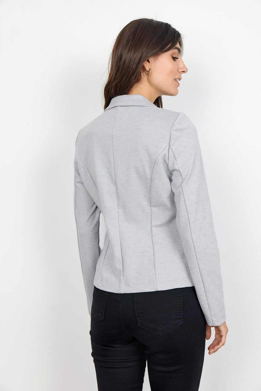 Basic Blazer in hellgrau