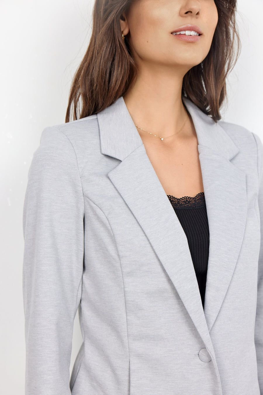 Basic Blazer in hellgrau