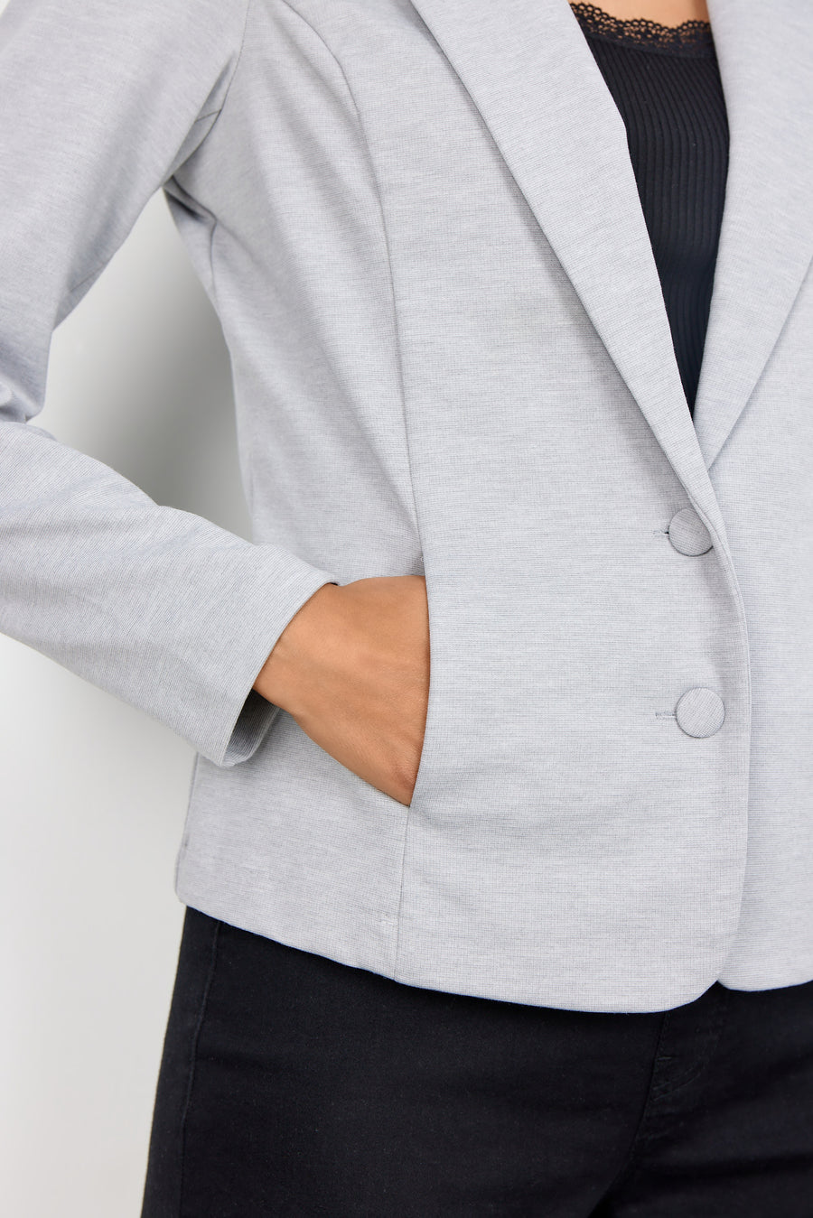 Basic Blazer in hellgrau