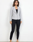 Basic Blazer in hellgrau