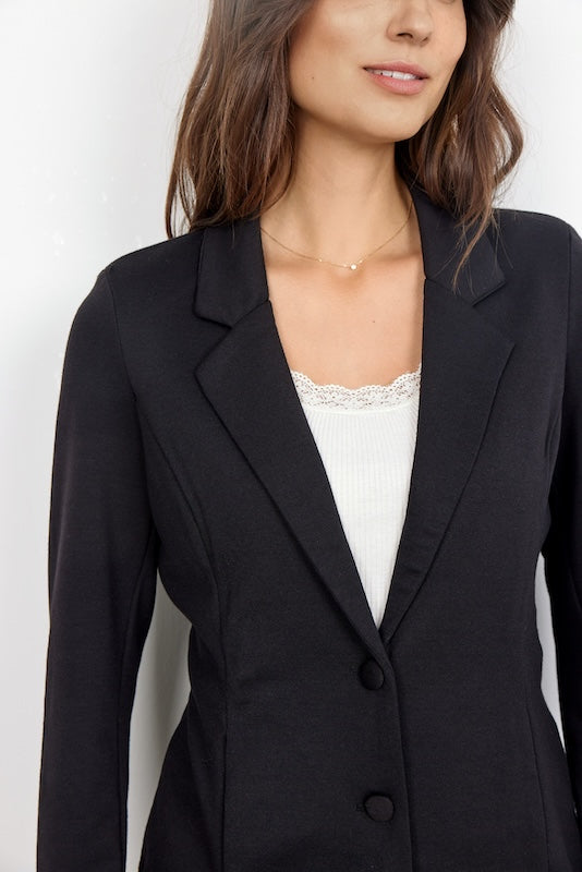 Basic Blazer in schwarz