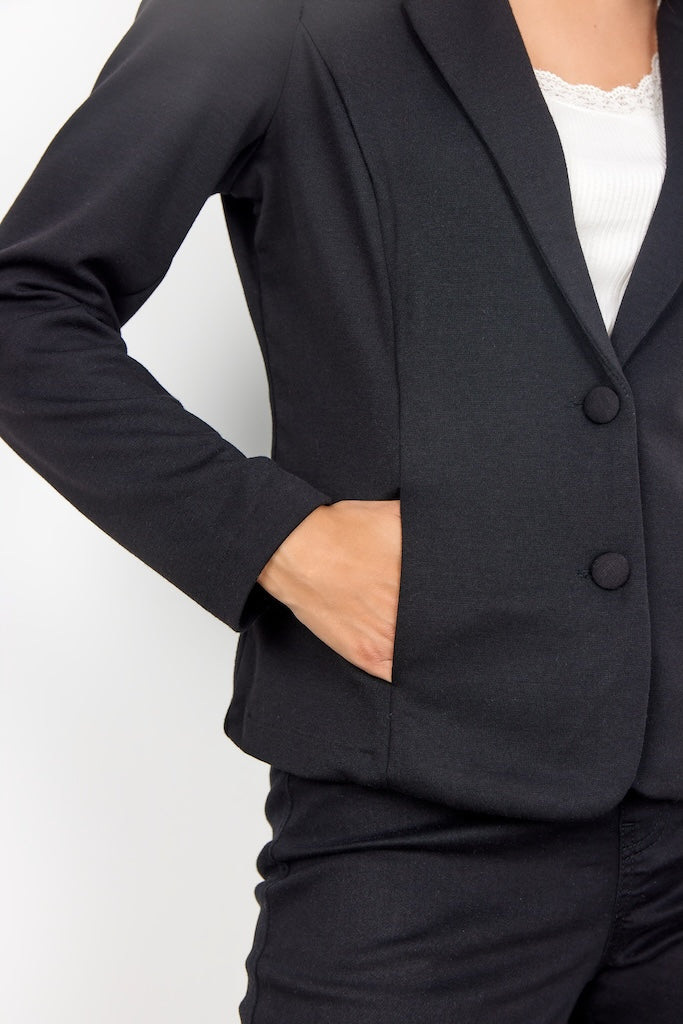 Basic Blazer in schwarz