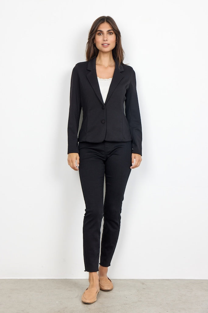 Basic Blazer in schwarz