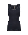 * Ripptop mit Spitze in navy