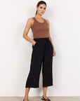 Ripptop mit Spitze in Toffee