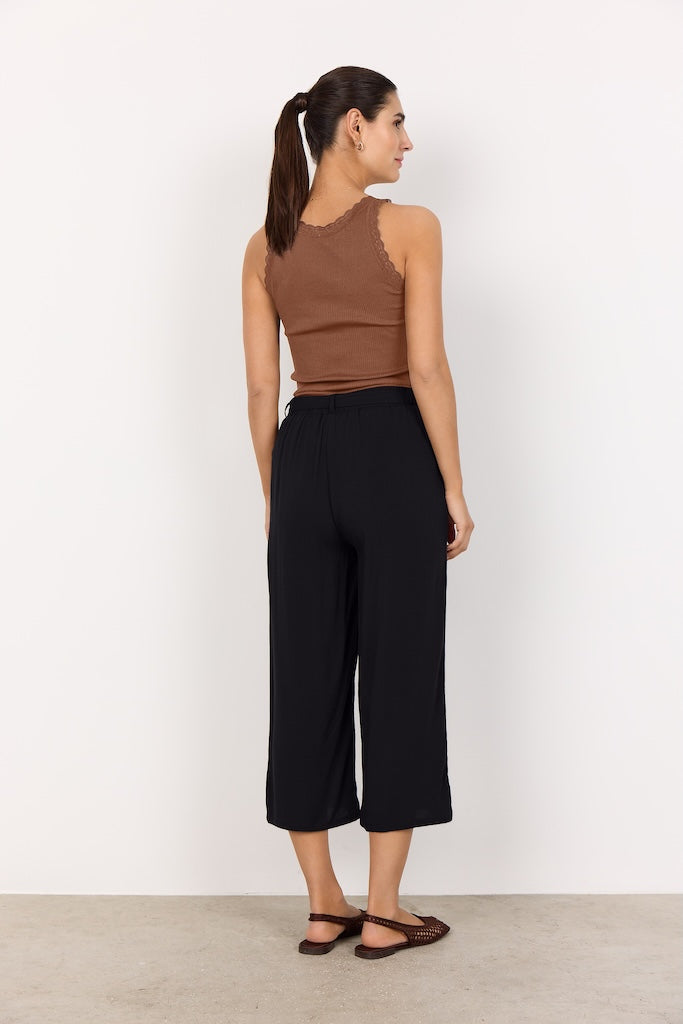 Ripptop mit Spitze in Toffee