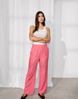 Hose mit elastischem Bund in Rose