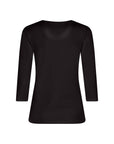 Basicshirt mit 3/4 Ärmeln in schwarz