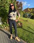 Durchsichtiges Shirt in Blau Mesh