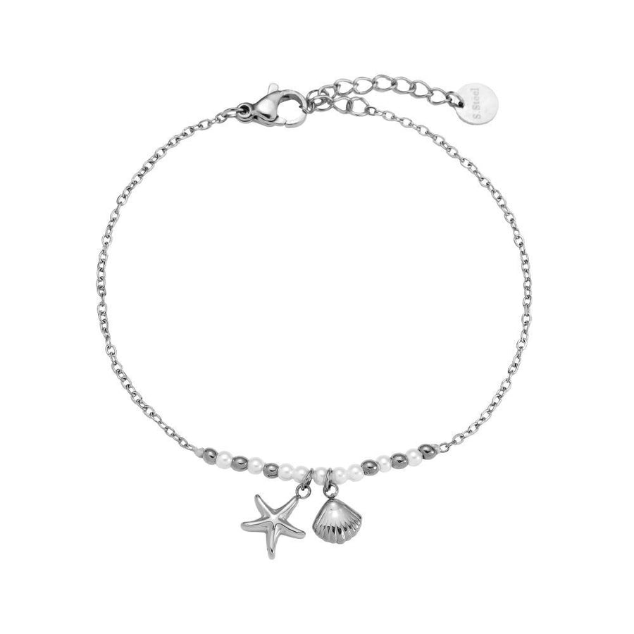Muschel-Armband mit Perlen