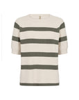 Gestreiftes Pullovershirt in Khaki