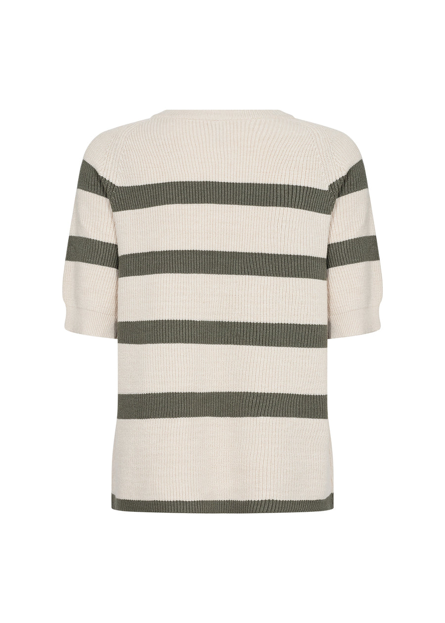 Gestreiftes Pullovershirt in Khaki