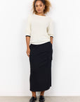 Sommerstrick Shirt mit schwarzem Bund